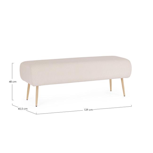 OLGA bézs bársony ülőpad