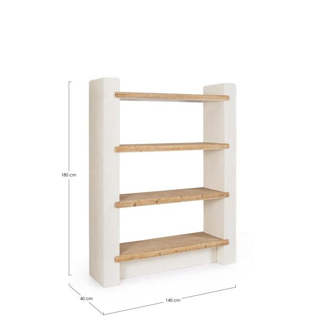 ALBIN törtfehér könyvespolc