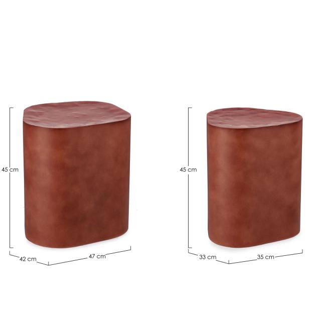 JASLEEN piros acél dohányzóasztal