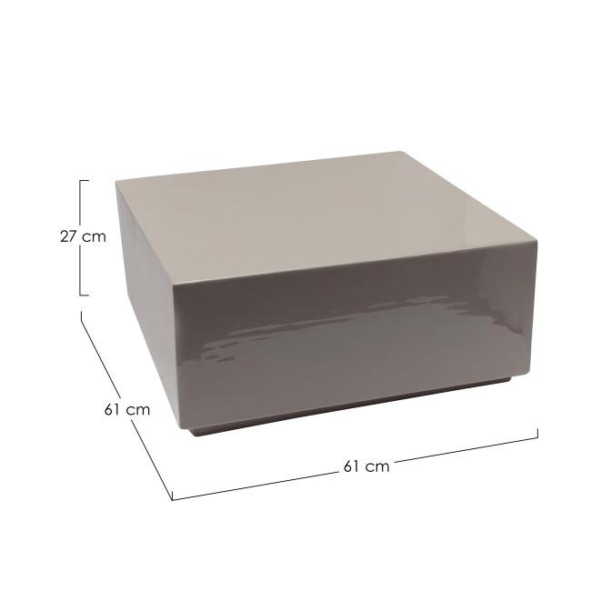 AMODA ezüst acél dohányzóasztal