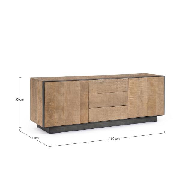 HAROLD taupe mangófa tv szekrény