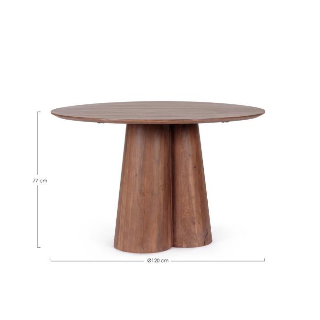 NASSOR taupe mangófa konzolasztal