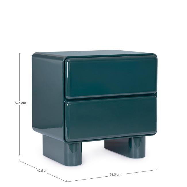 OTILIA türkiz éjjeliszekrény