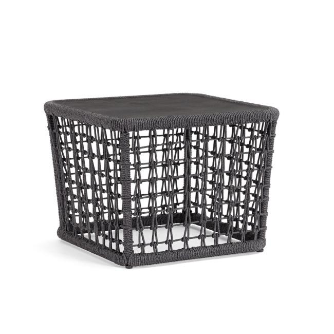 KOLLAR szürke alumínium dohányzóasztal