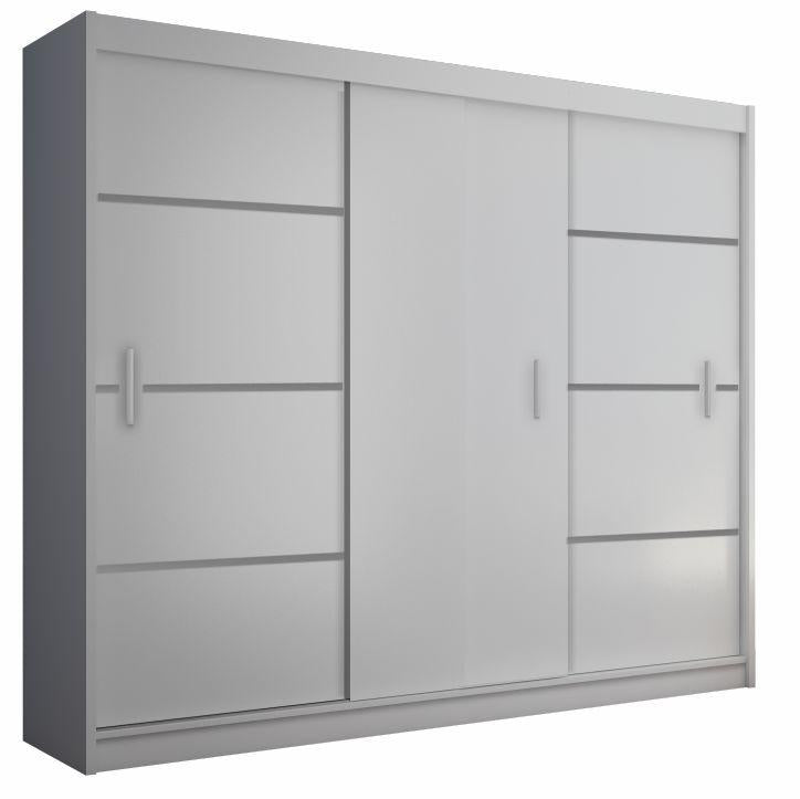 MERINA fehér mdf tolóajtós szekrény 250cm