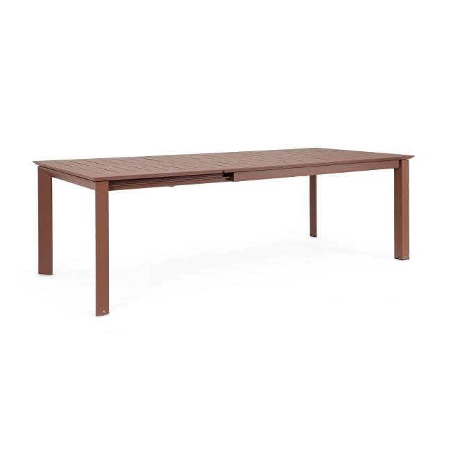 KONNOR piros alumínium étkezőasztal