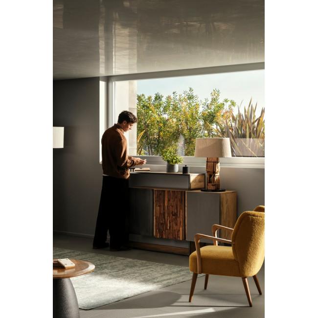 KLETA bézs tikfa asztali lámpa