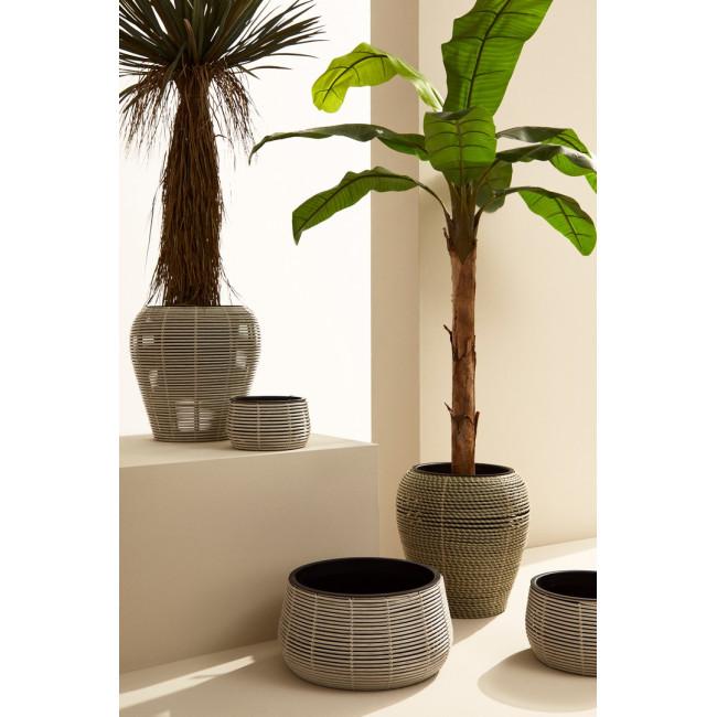 XIAN szürke polirattán kaspó