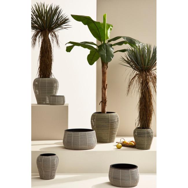 XIAN szürke polirattán kaspó