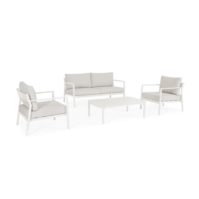 SIRIUS fehér alumínium kerti garnitúra