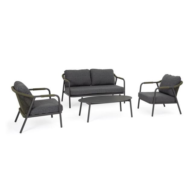 MIRAVET fekete alumínium kerti garnitúra