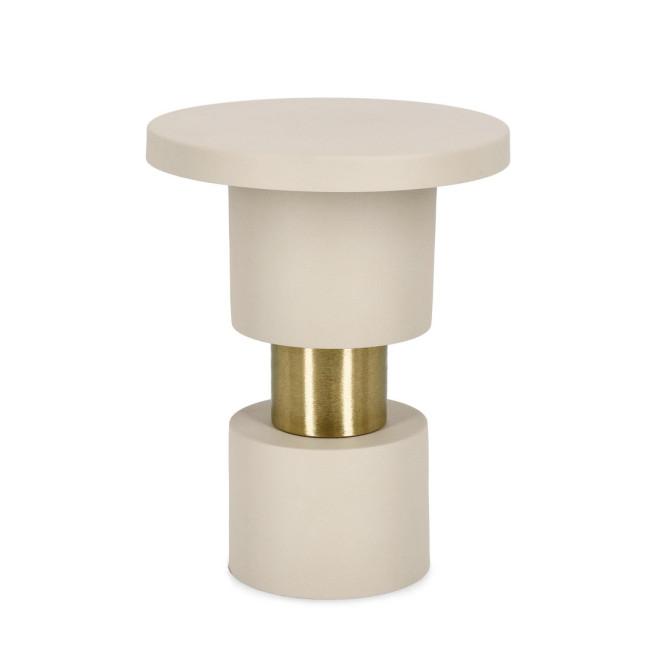 MITUL bézs fém dohányzóasztal