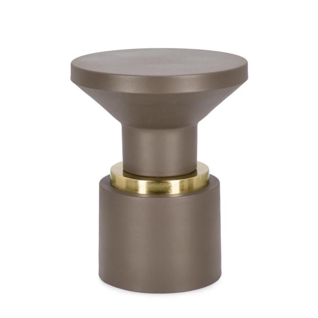 MUDIT taupe fém dohányzóasztal