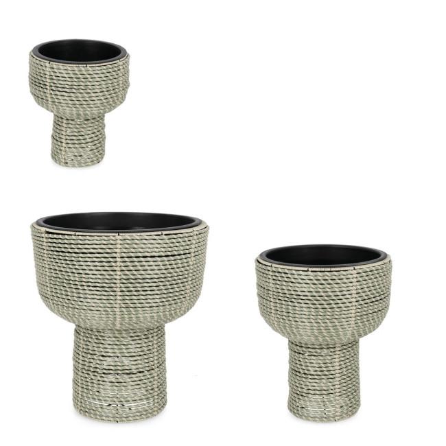 THANH szürke polirattán kaspó