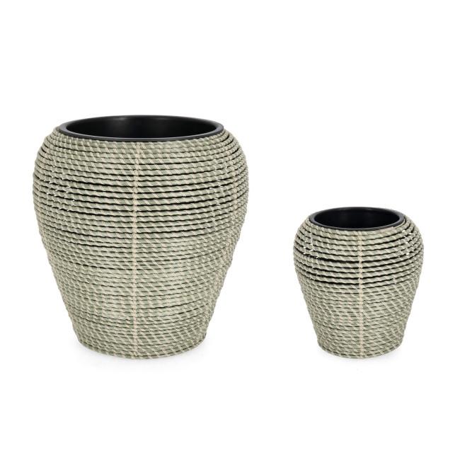 THANH szürke polirattán kaspó