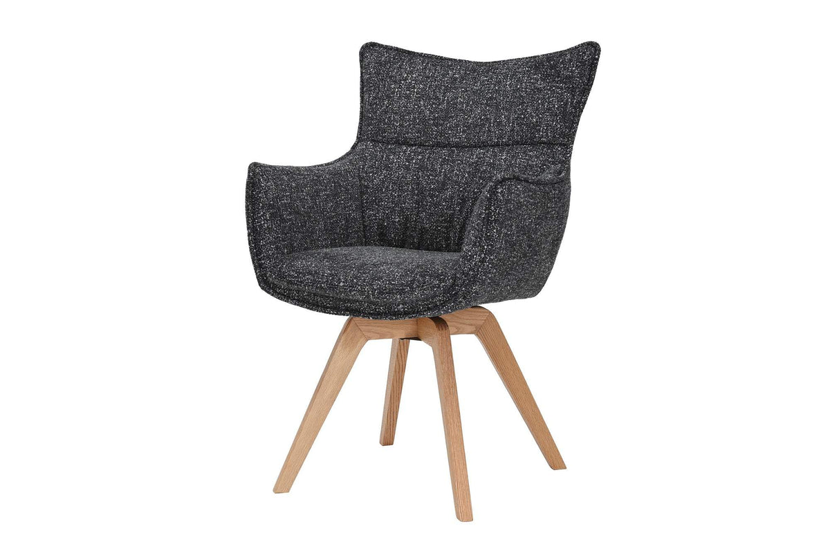 VOGUE fekete szövet forgószék