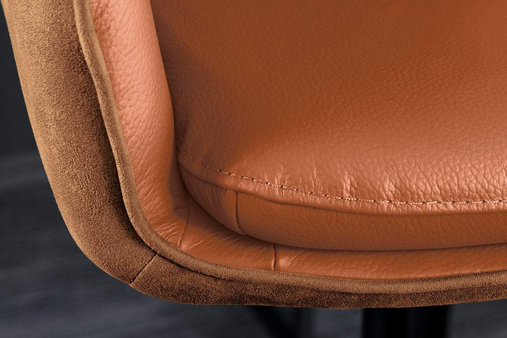 BIG GEORGE barna bőr bárszék