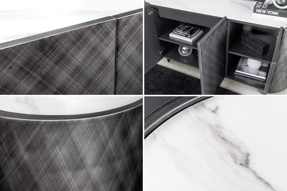 REFLECTION szürke fa komód