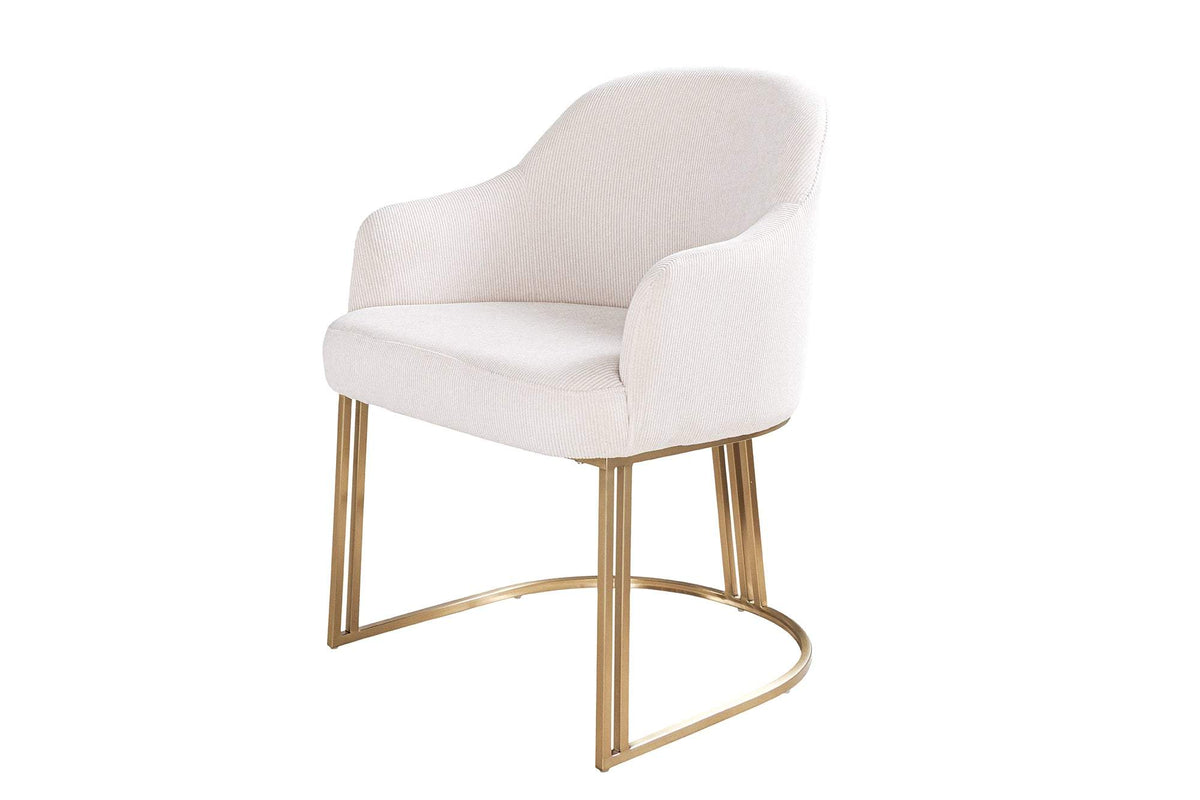 EXTRAVAGANCIA bézs kordbársony szék