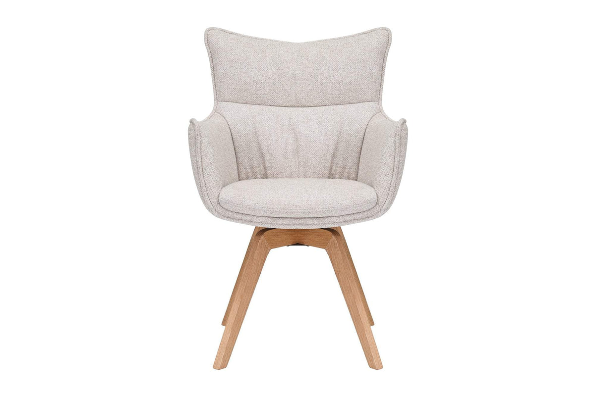 VOGUE bézs szövet forgószék