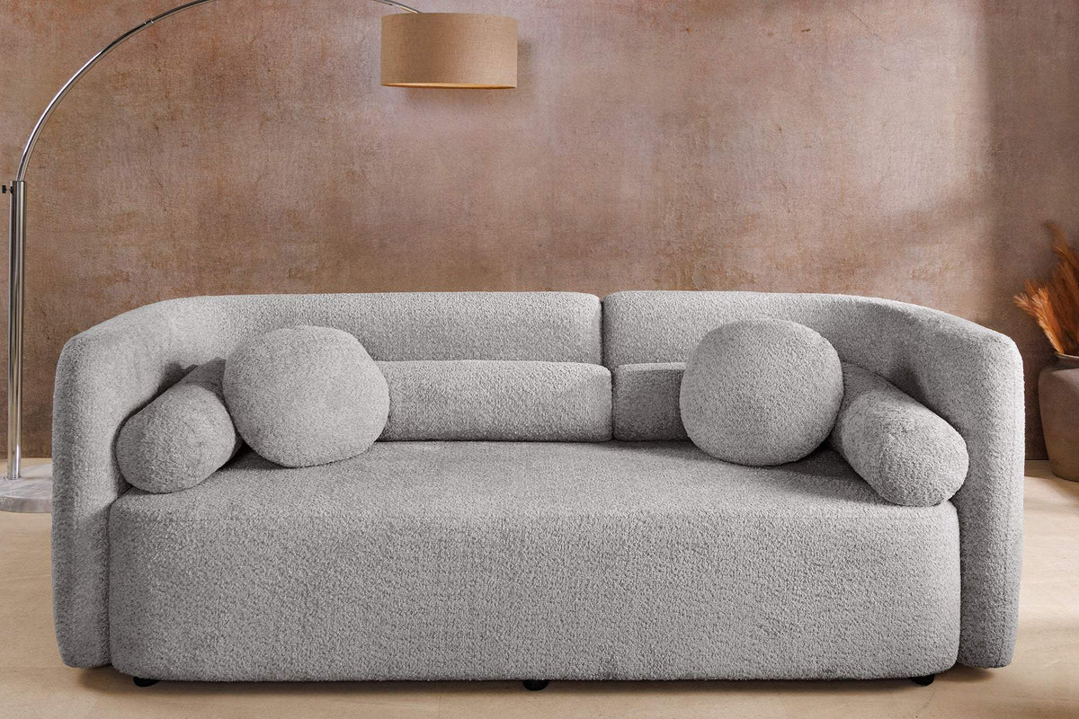 ART DECO szürke buklé kanapé