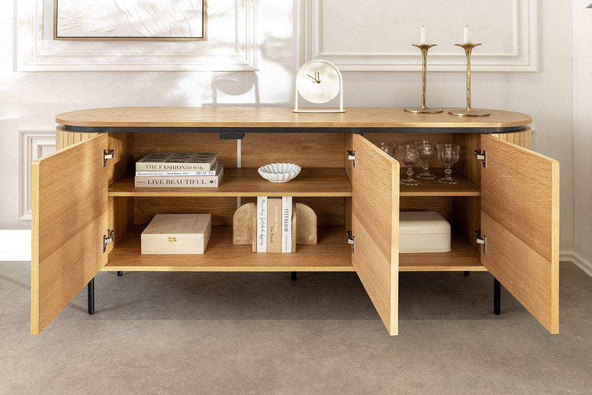 ATELIER barna tölgyfa furnér komód 160 cm