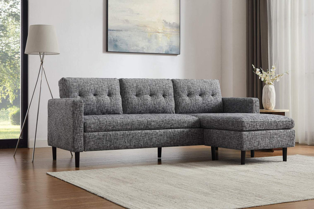 STOCKHOLM szürke szövet sarokkanapé