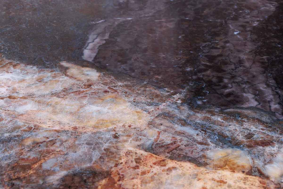 ORGANIC barna márvány étkezőasztal 200 cm