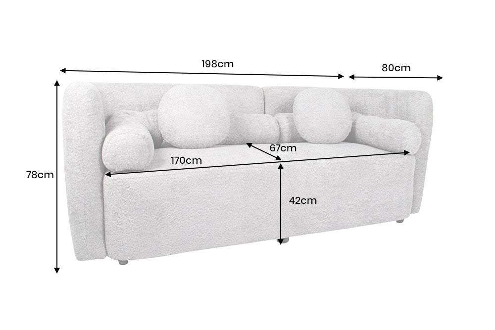 ART DECO szürke buklé kanapé