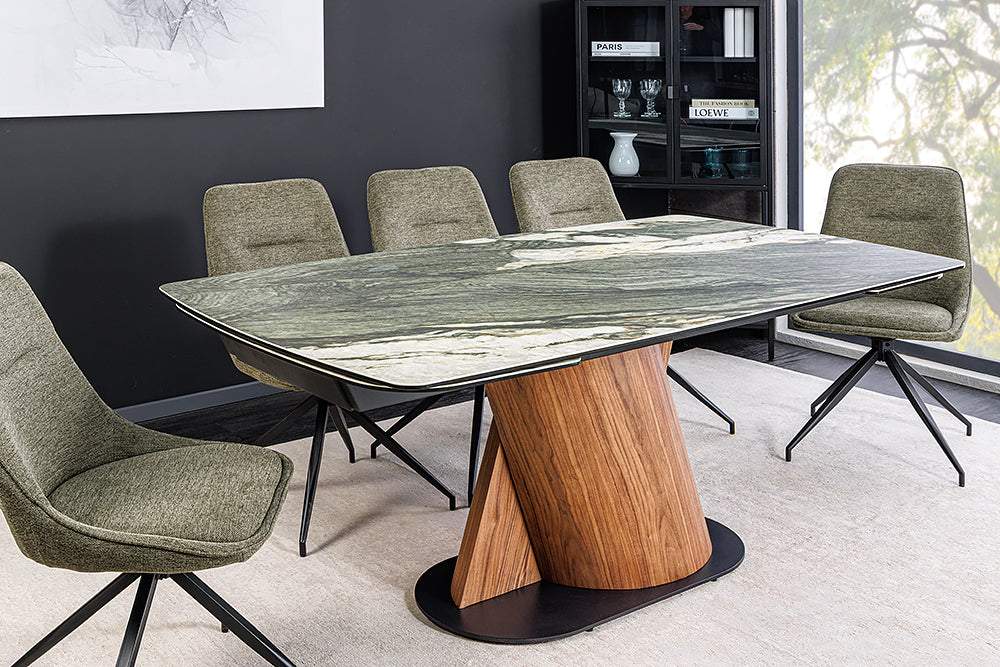 ELEMENTS taupe kerámia étkezőasztal 180-260 cm