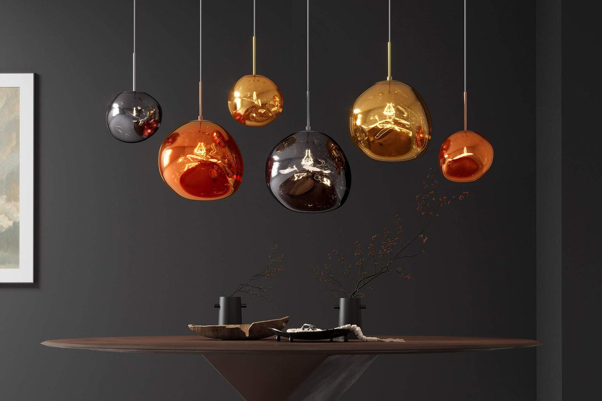 LIQUID DIAMOND fekete üveg függőlámpa 35 cm