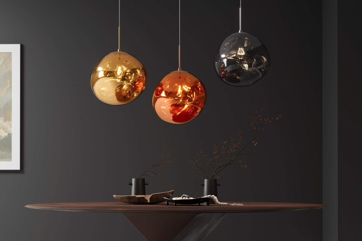 LIQUID DIAMOND arany üveg függőlámpa 35 cm