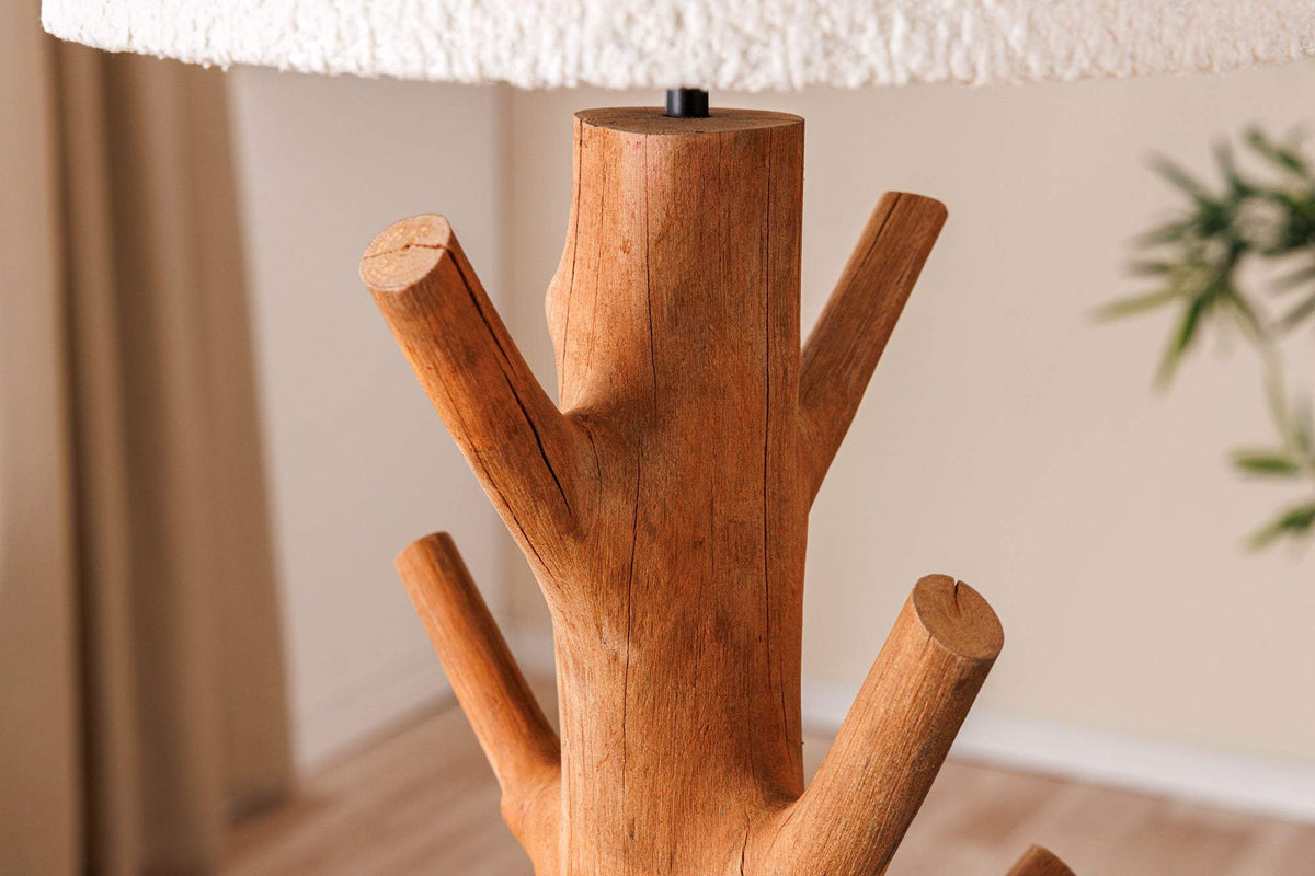 JEWELRY barna fa asztali lámpa