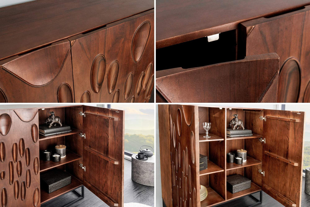 DUNE barna akácfa tálalószekrény