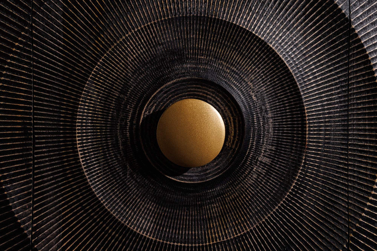 GOLDEN SUNSET fekete mangófa komód