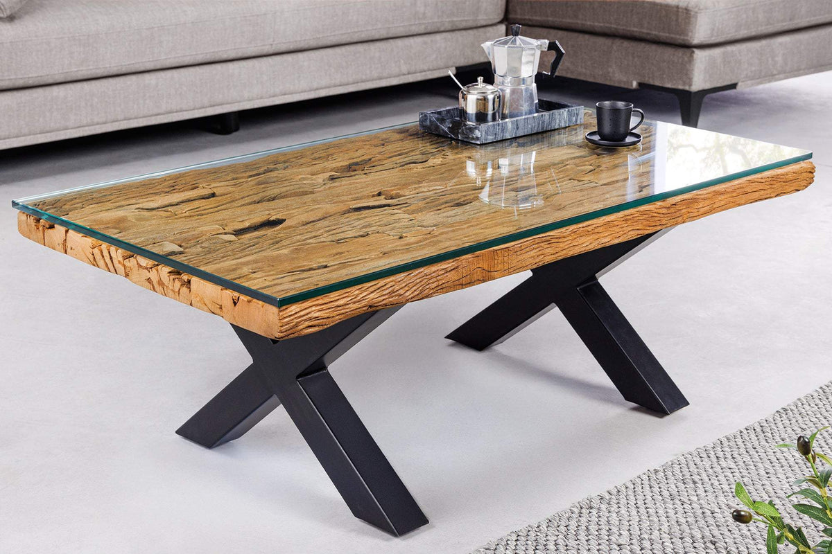 BARRACUDA barna tikfa dohányzóasztal