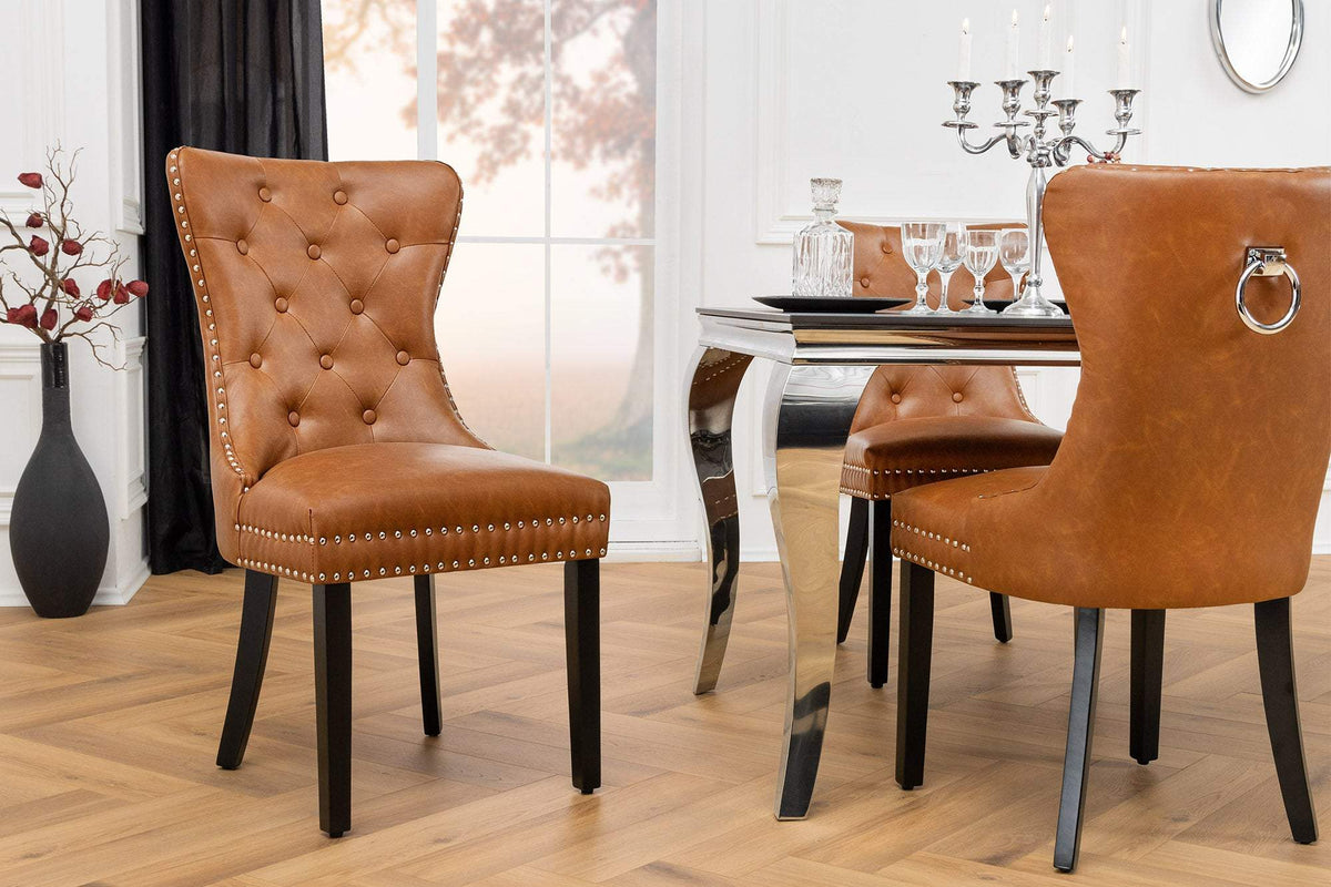 CASTLE barna műbőr szék