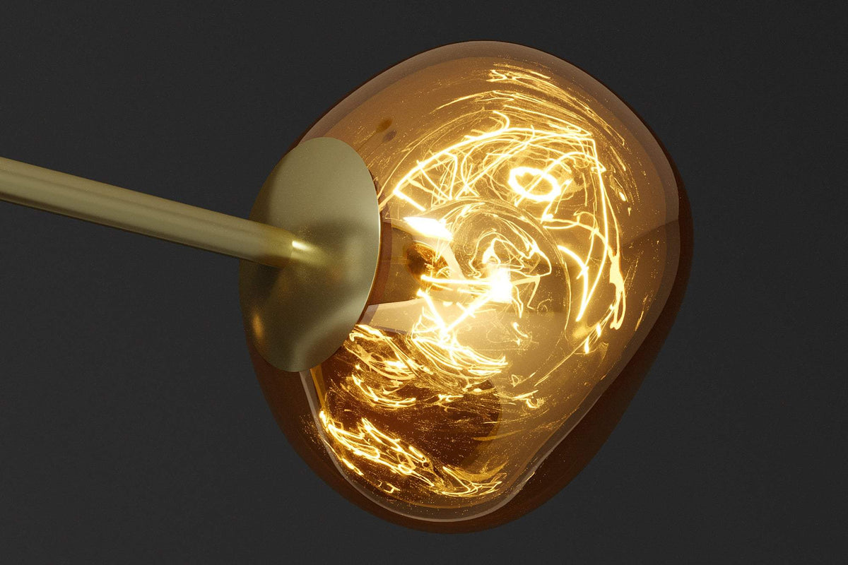 LIQUID DIAMOND arany üveg függőlámpa