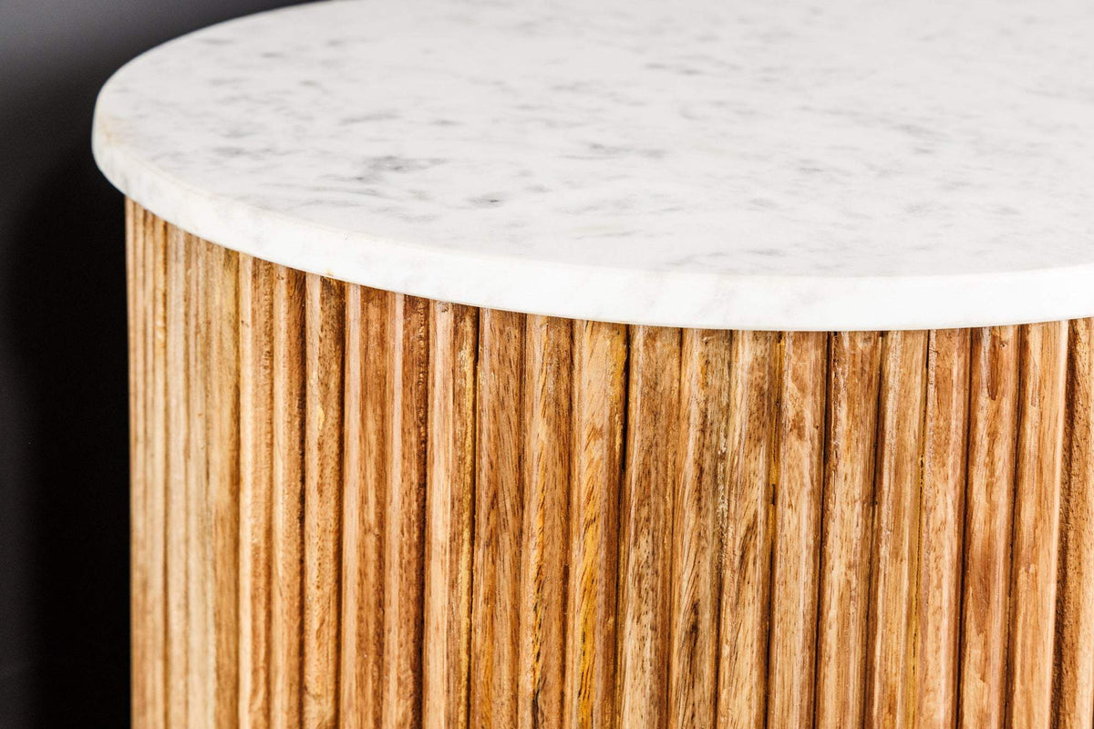 TRES CHIC fehér márvány komód 105 cm