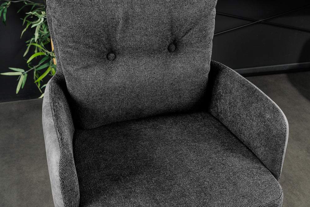 BIG GEORGE fekete szövet bárszék