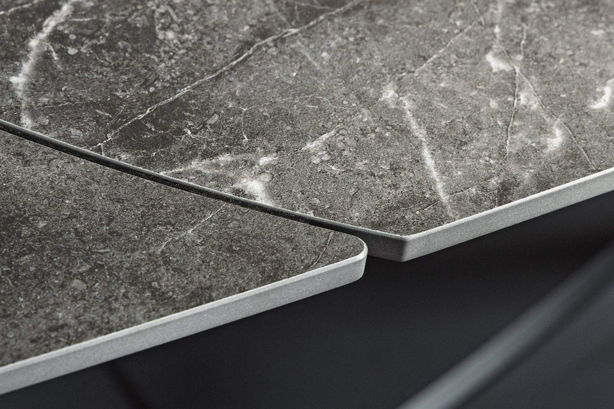 INCEPTION szürke kerámia étkezőasztal 130-190 cm