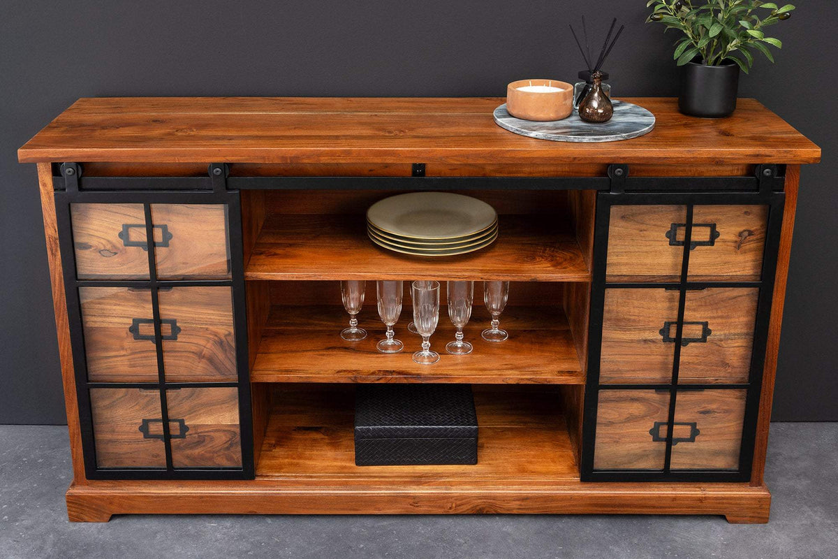 HERITAGE barna akácfa vitrin 150 cm