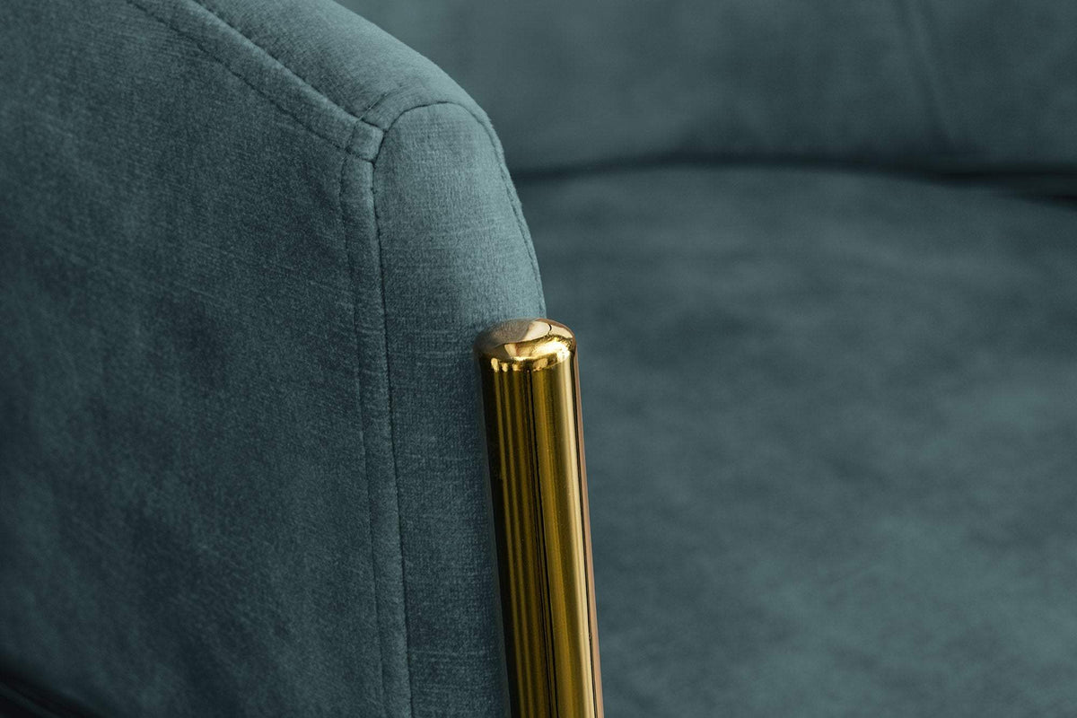 NOBLESSE kék bársony szék