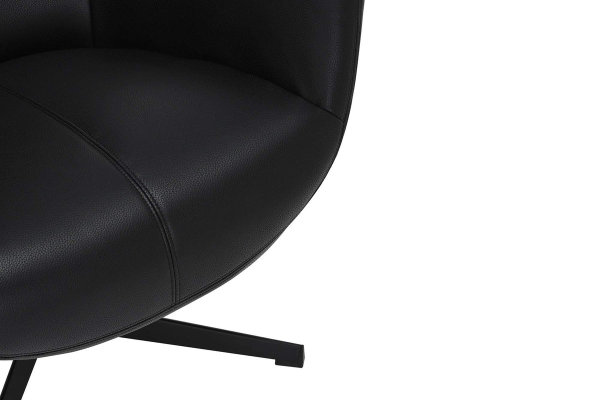 VOGUE fekete műbőr fotel