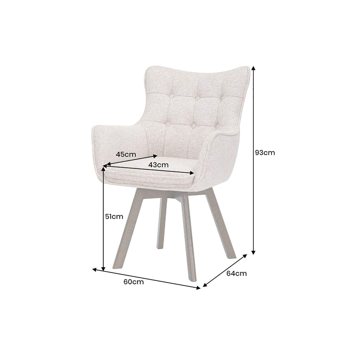 THOR taupe szövet forgószék