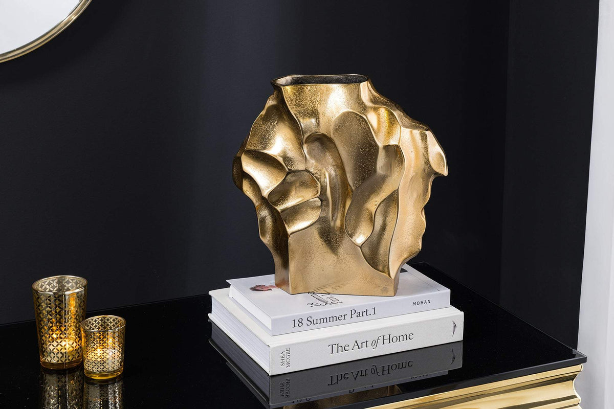 LIQUID arany váza 25cm