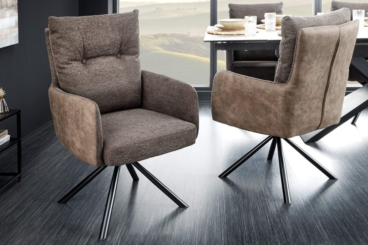 BIG GEORGE szürke szövet forgószék