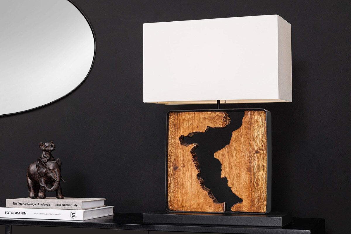 DESIGNED BY NATURE barna esőfa asztali lámpa