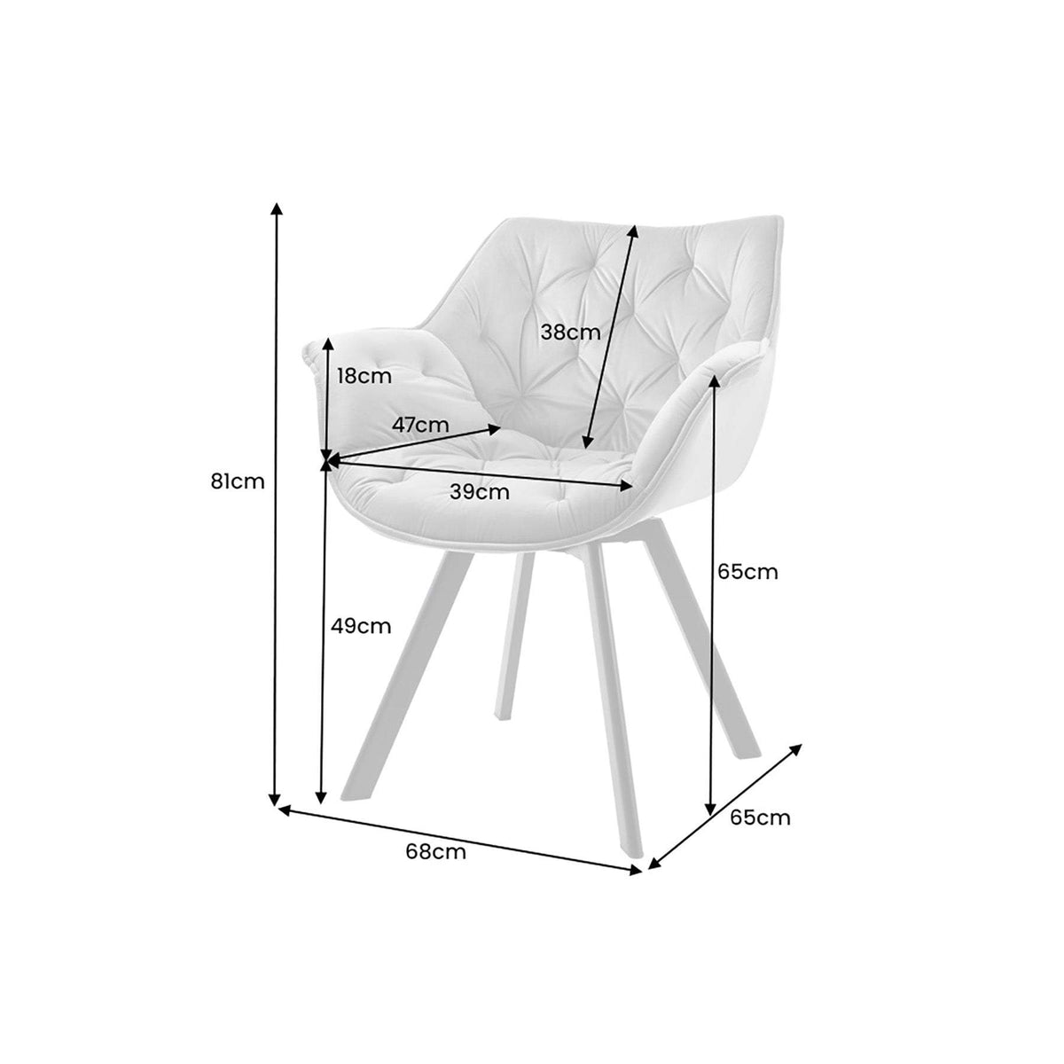 THE DUTCH COMFORT barna bársony forgószék