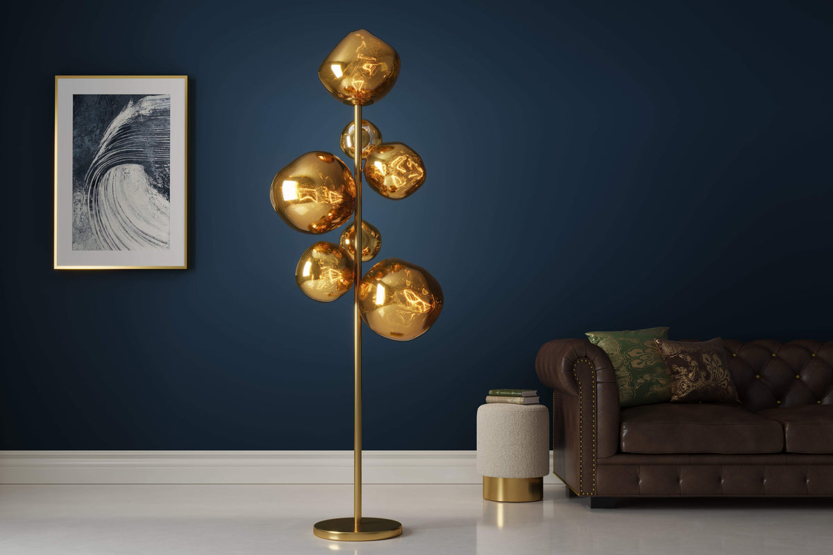 LIQUID DIAMOND arany üveg állólámpa